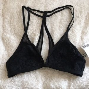 Free People Black Lace Bralette